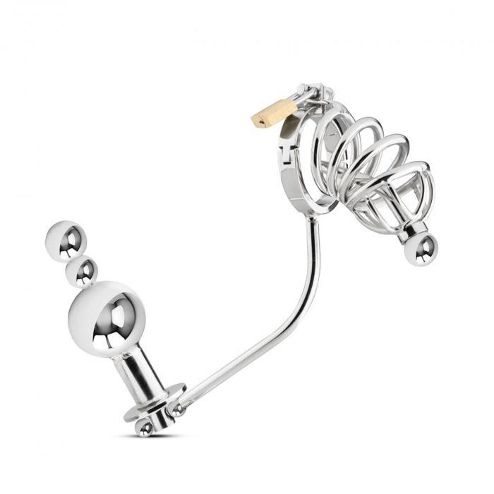 Chastity Cage Urethral Lock Anal Hook
