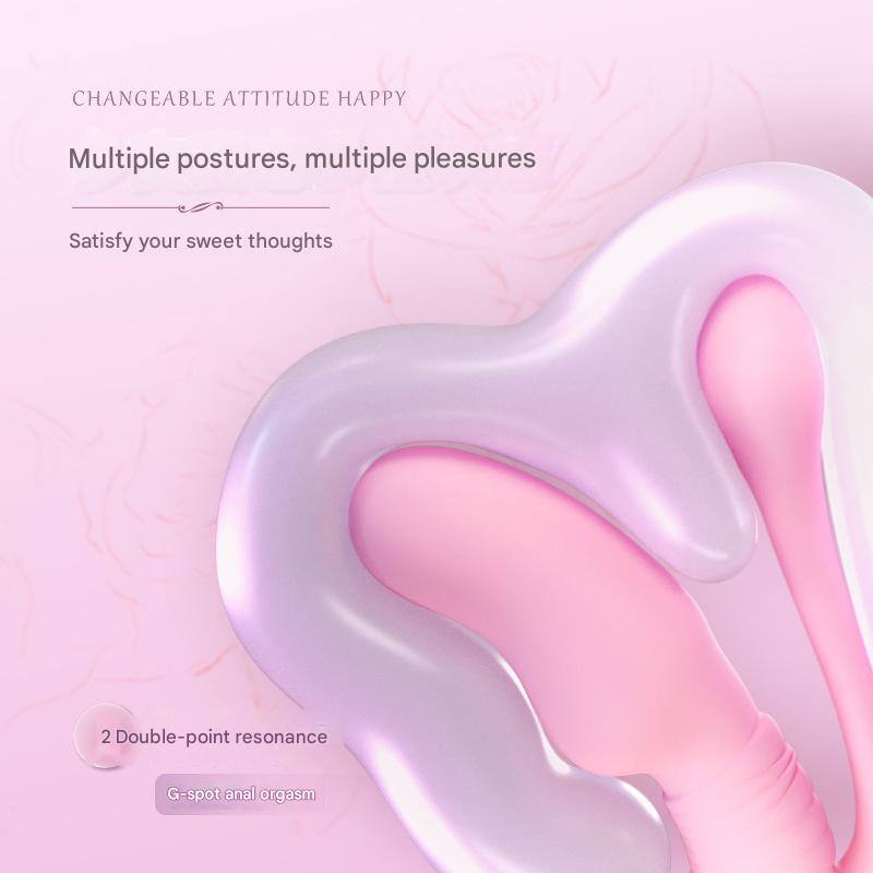 Pink Vibrating Female Strapless Strapon