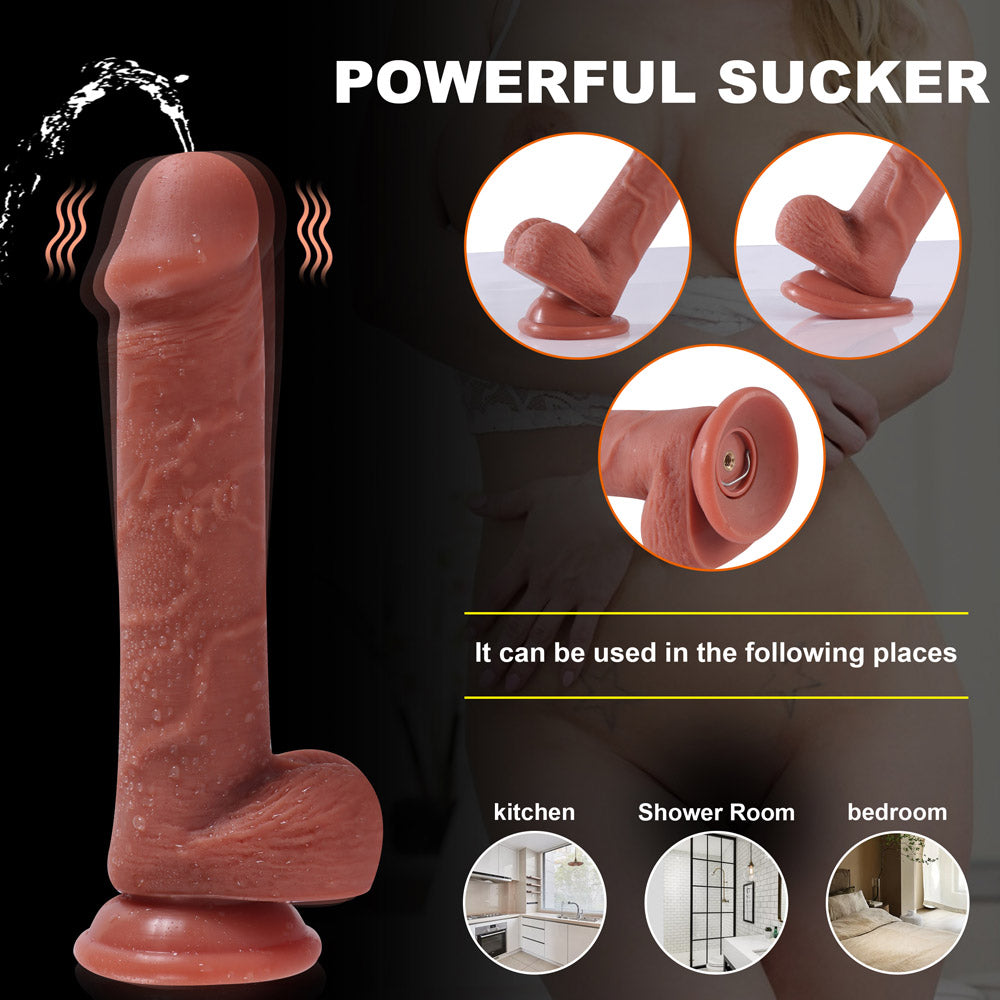 8 Inch Control Vibrating Ejaculating Dildo