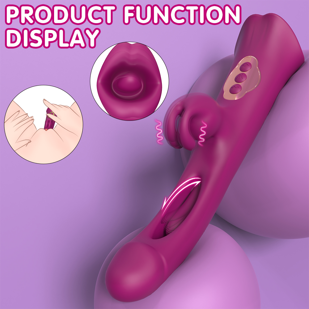 Rose Vibration Licking Slapping Female Toy