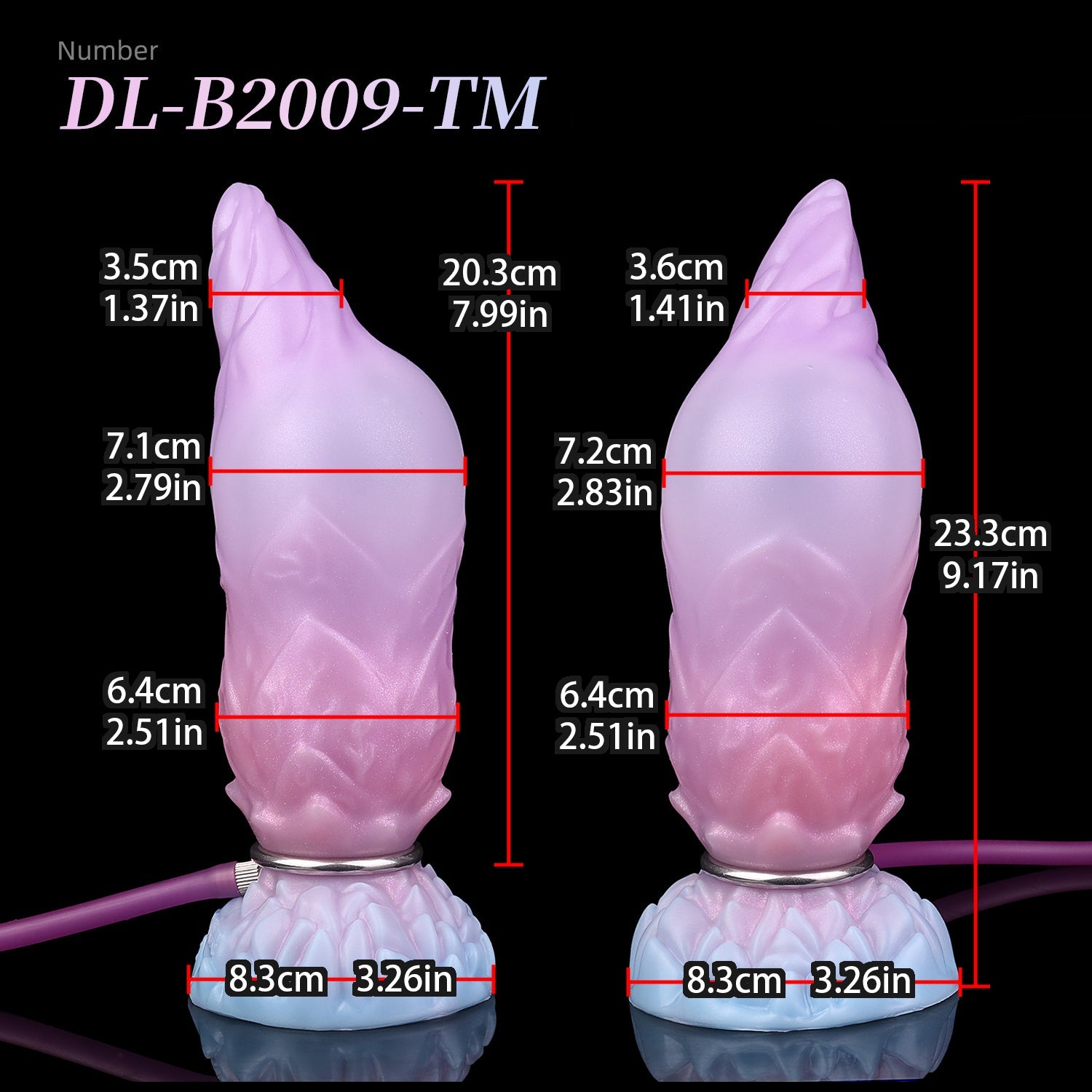 8 Inch Monster Inflatable Dildo Butt Plug