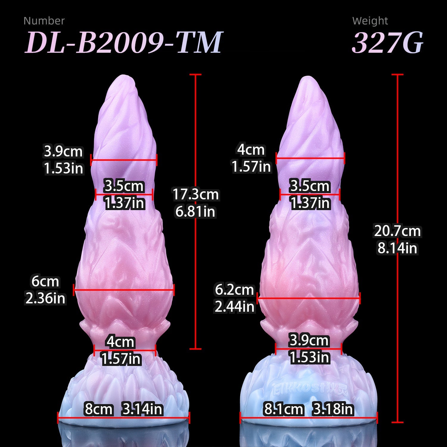 8 Inch Monster Inflatable Dildo Butt Plug