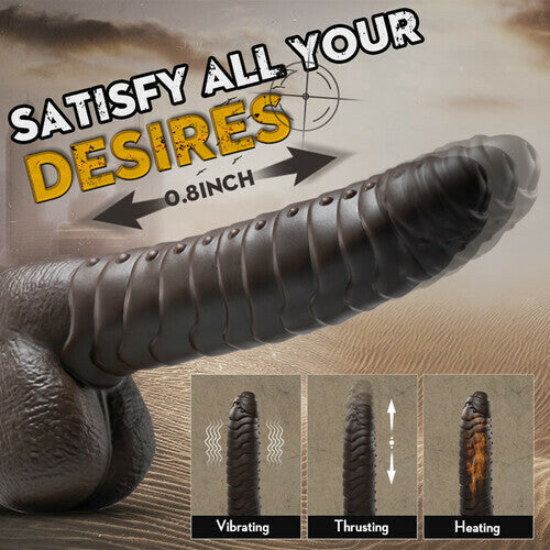 8 Inch Brown Monster Thrusting Dildo