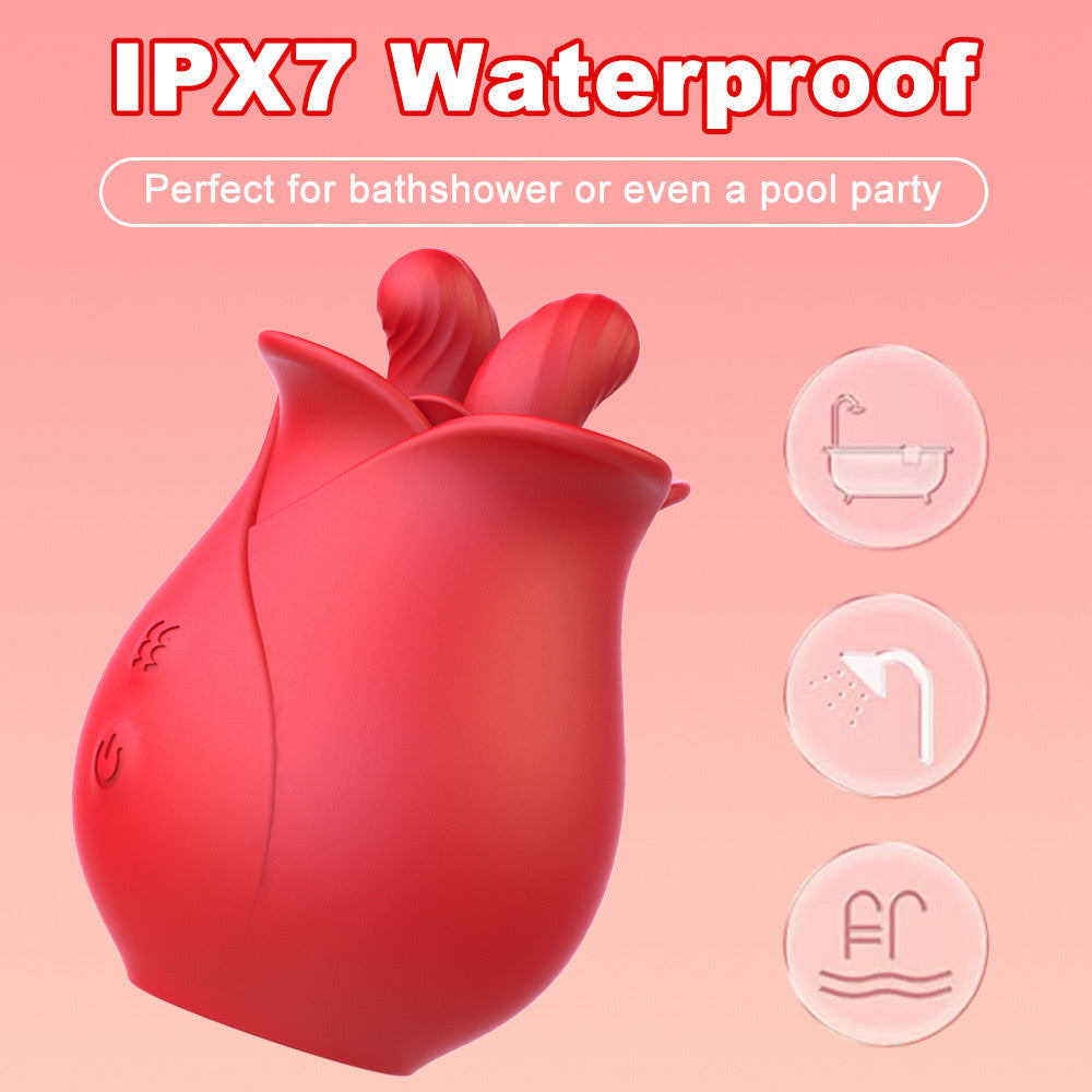 Red Rose Rotating Clitoral Stimulation Vibrator