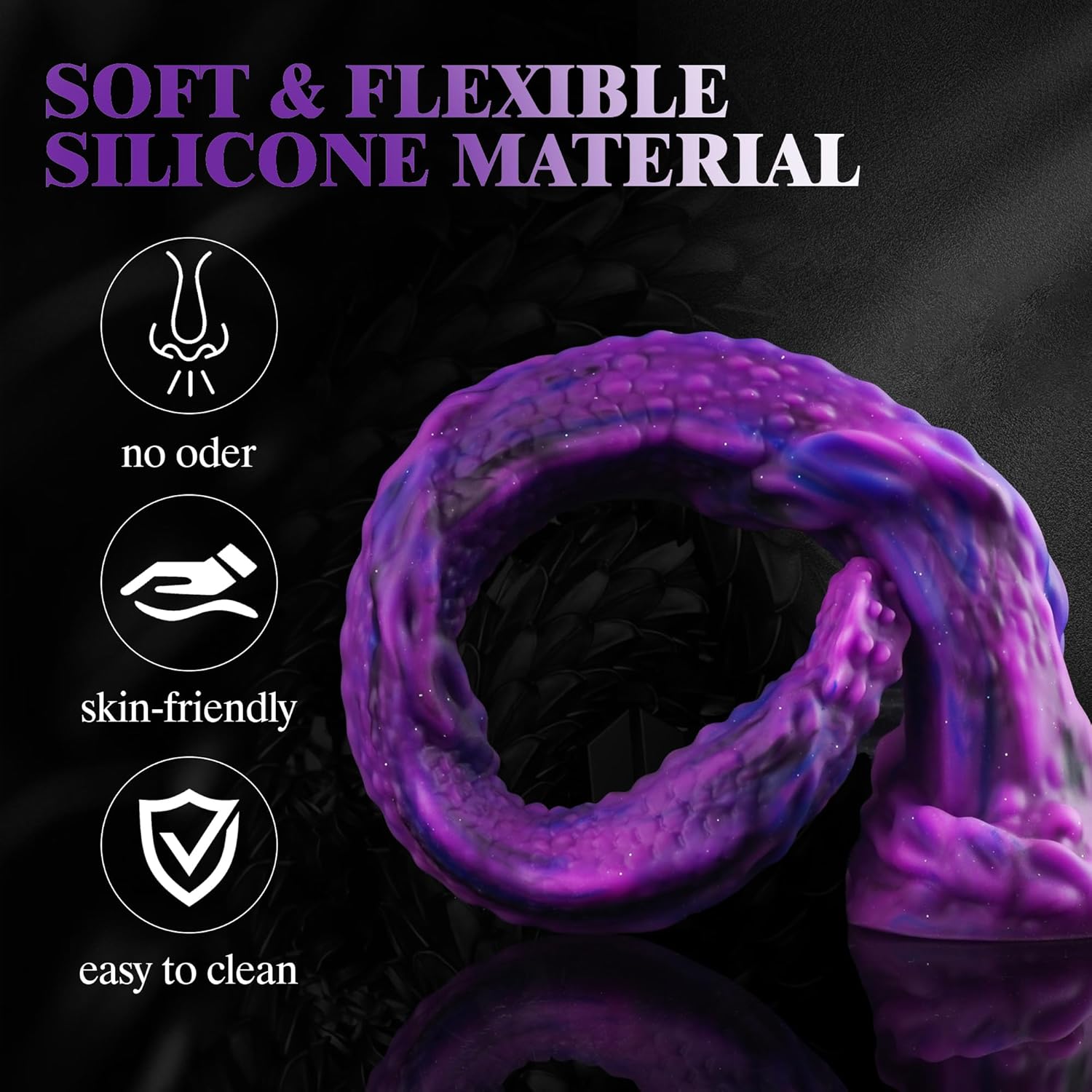 19 Inch Purple Extra Long Soft Tentacle Dildo