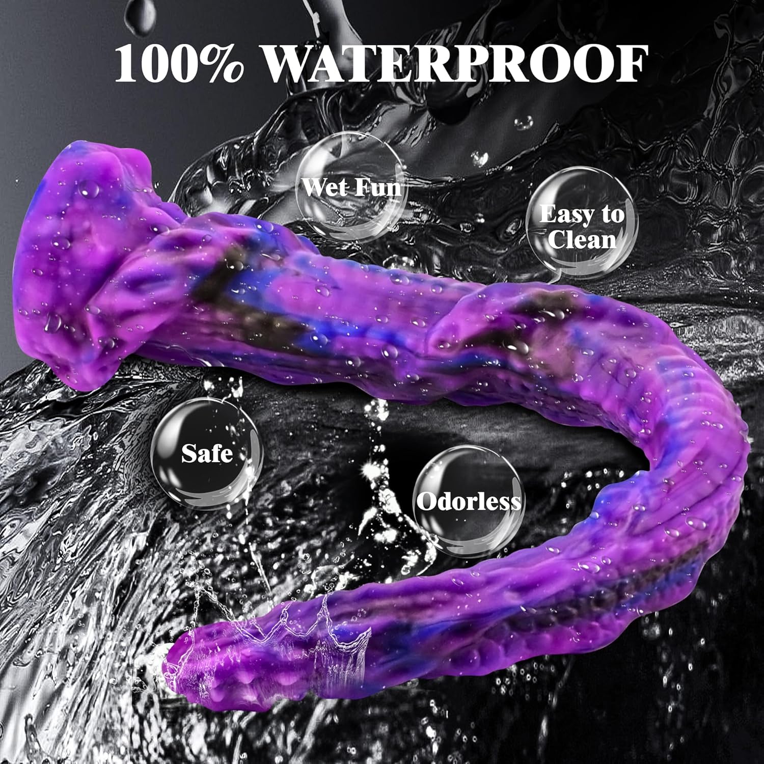 19 Inch Purple Extra Long Soft Tentacle Dildo