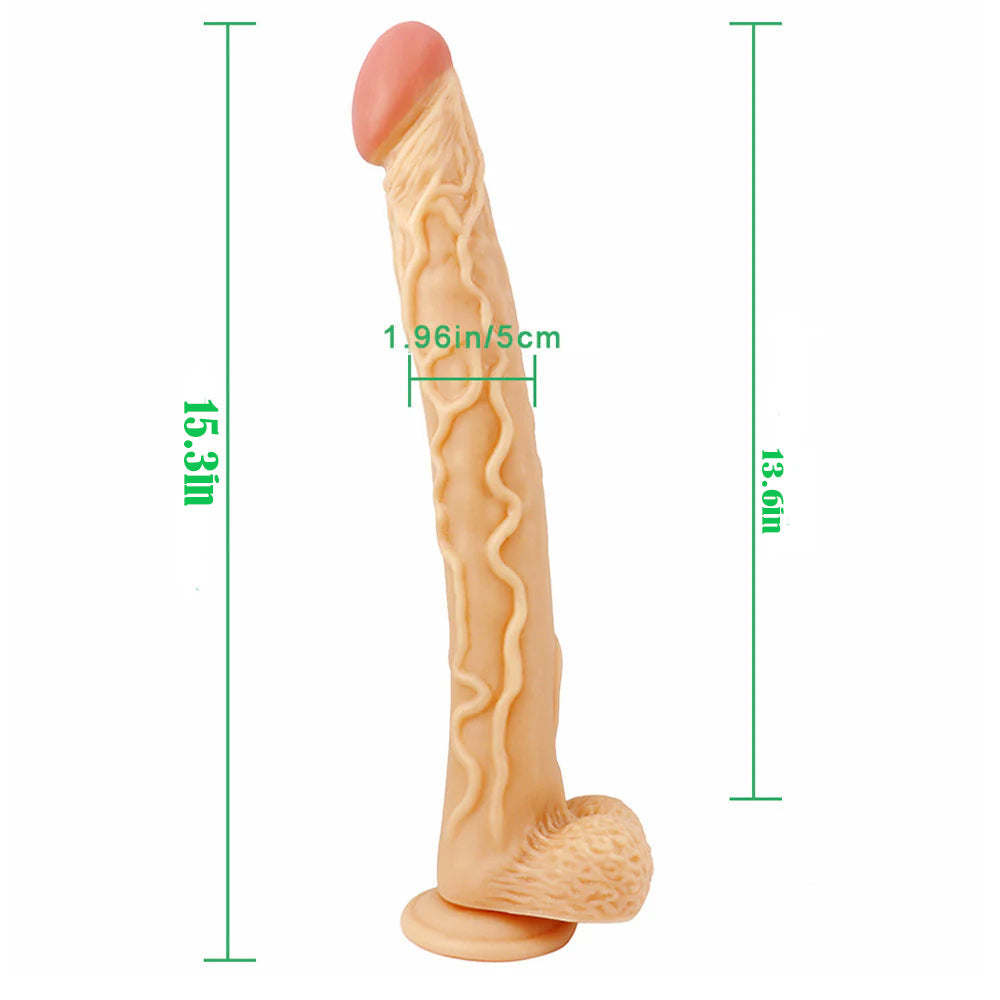 15 Inch Flesh Realistic Anal Extra Long Dildo