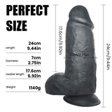 画像をギャラリー ビューアにロード Giant Black Dildo Realistic