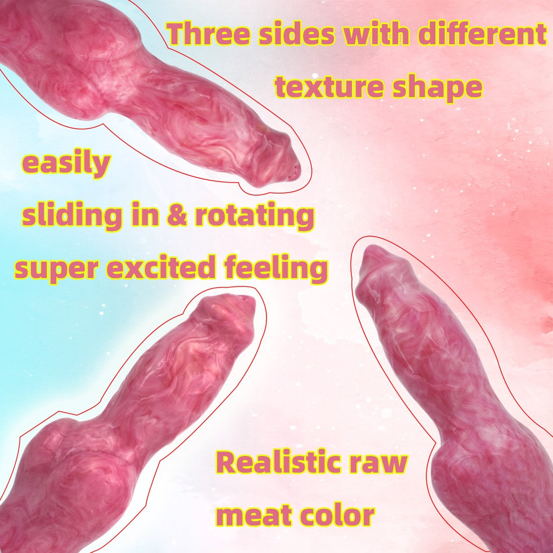 9 Inch Realistic Textured Silicone Dog Dildo