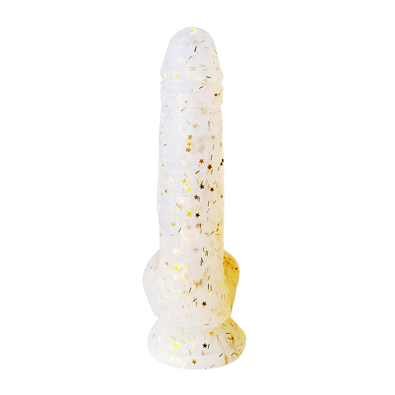 7 Inch Gold Starlight Silicone Dildo