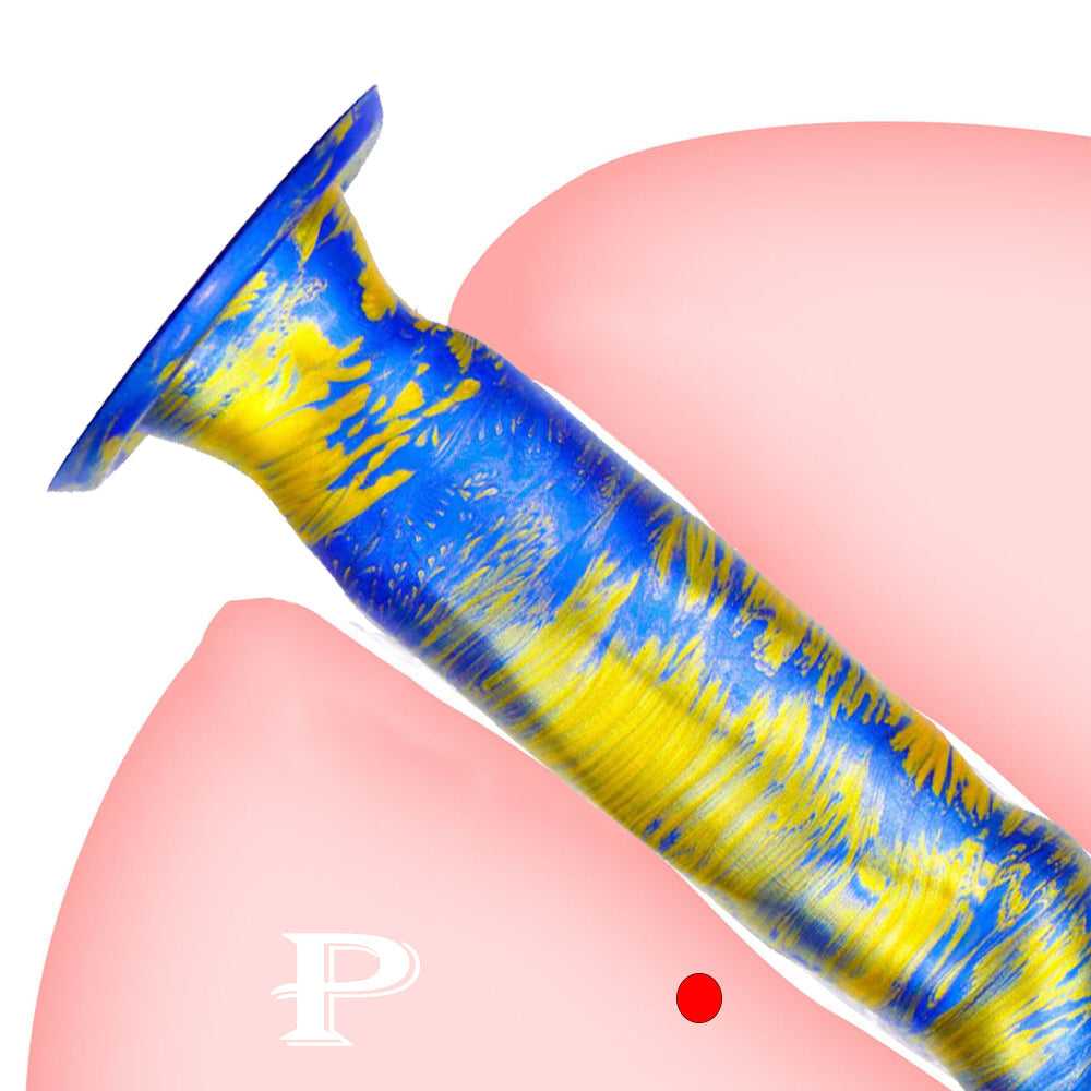 7 Inch Mixed Colors Silicone Anal Dildo
