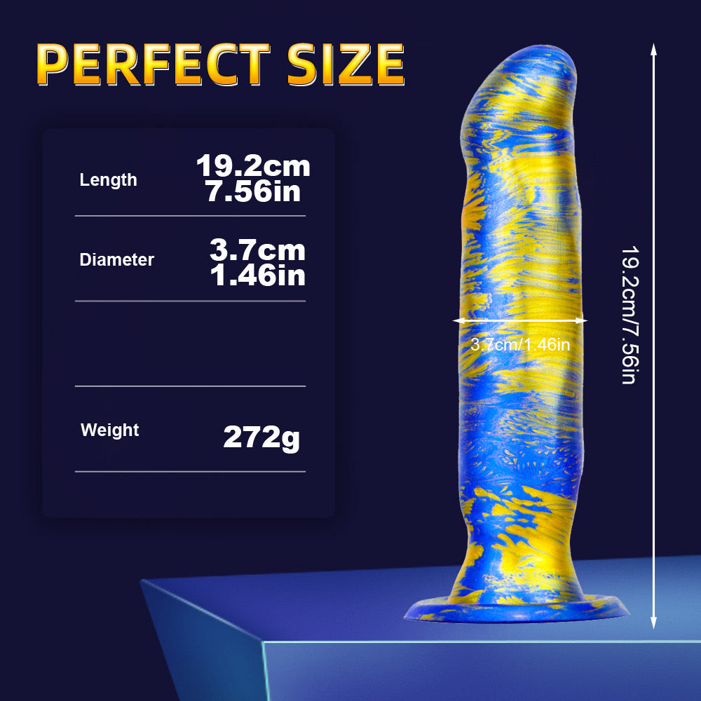 7 Inch Mixed Colors Silicone Anal Dildo