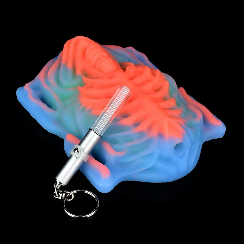 Skull Monster Glowing Grinder Strap On Clitoral Vibrator