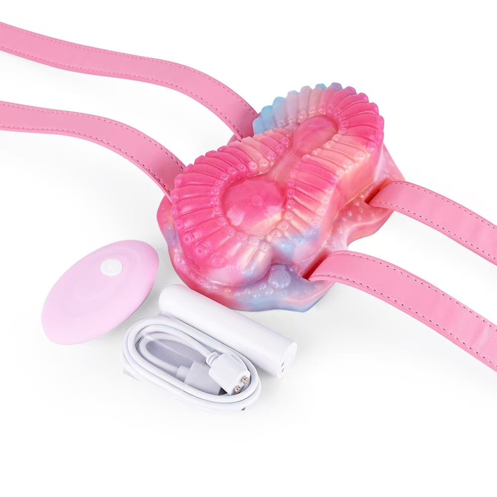 Pink Tentacle Strap On Grinder Clit Vibrator