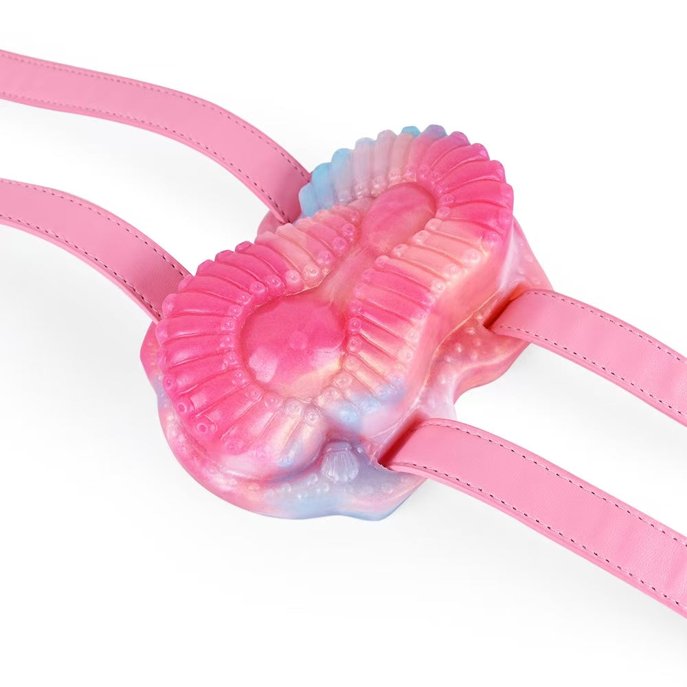 Pink Tentacle Strap On Grinder Clit Vibrator