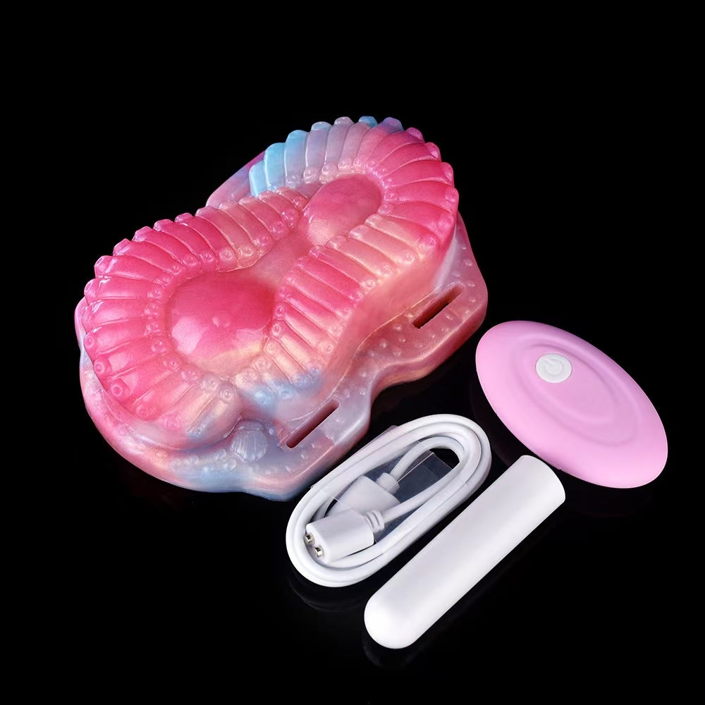 Pink Tentacle Strap On Grinder Clit Vibrator