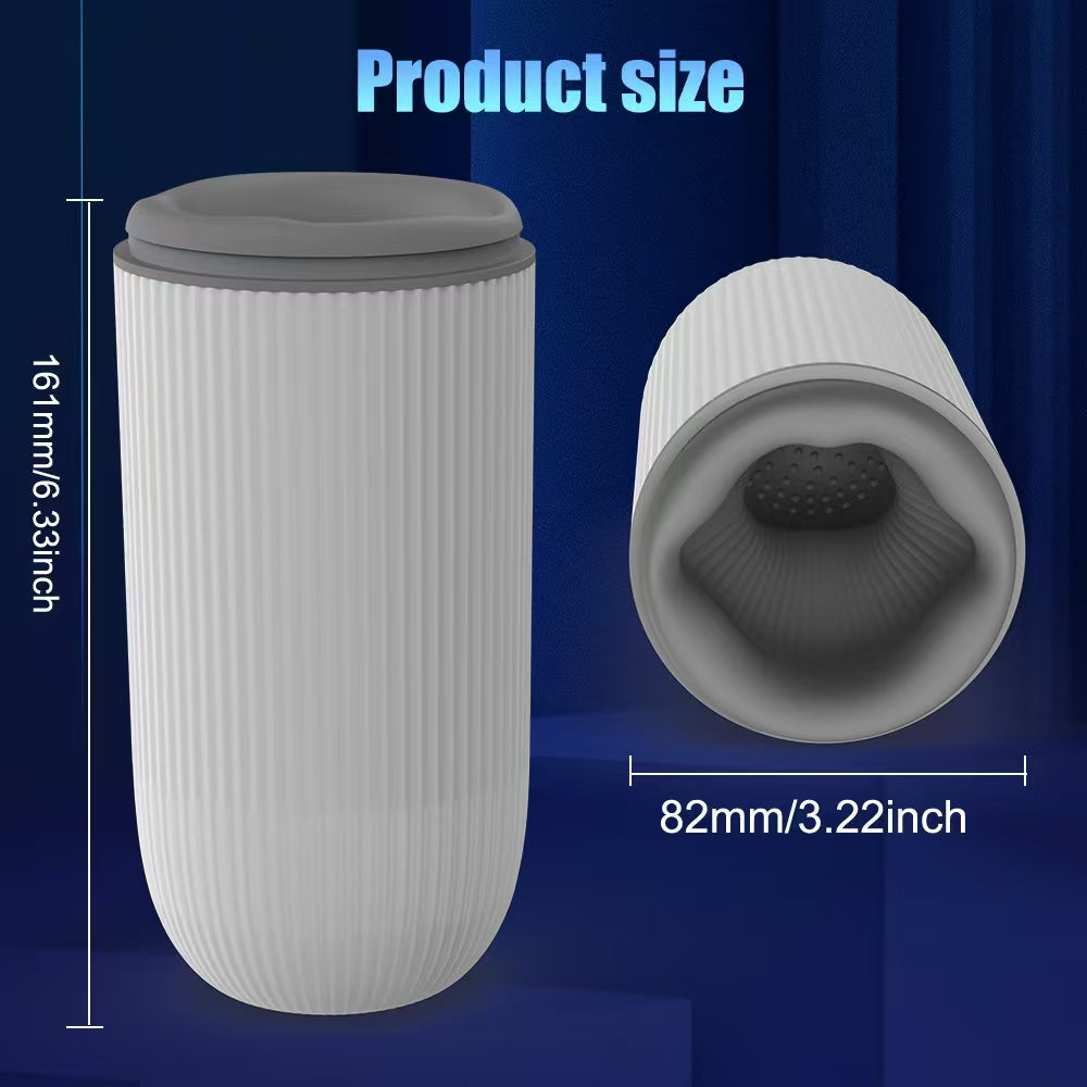 Vibrating Rotating Sucking Penis Training Masturbator Cup