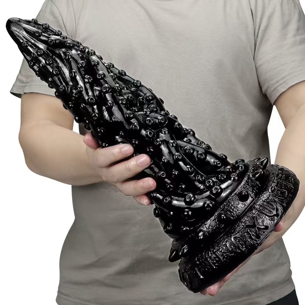 14 Inch Black Silicone Tentacle Giant Dildo