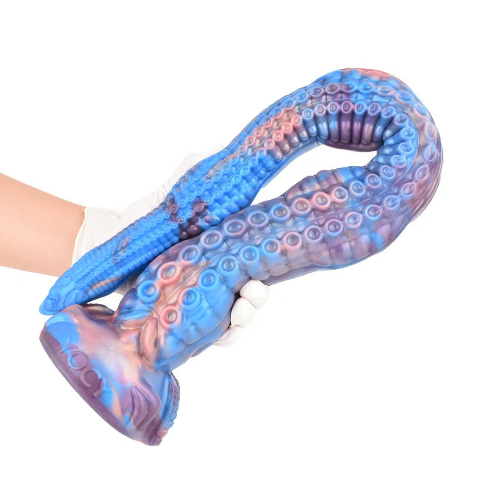 Extra Long Blue Fantasy Tentacle Dildo