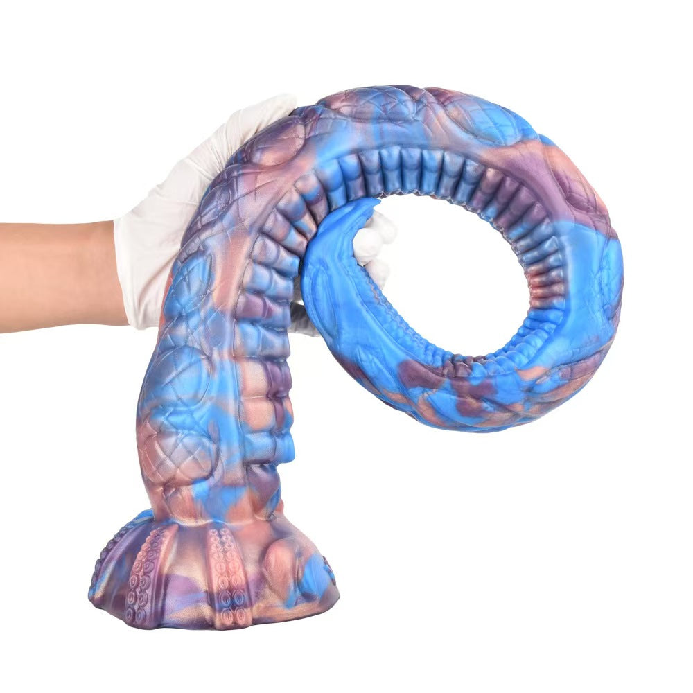 Extra Long Blue Fantasy Tentacle Dildo