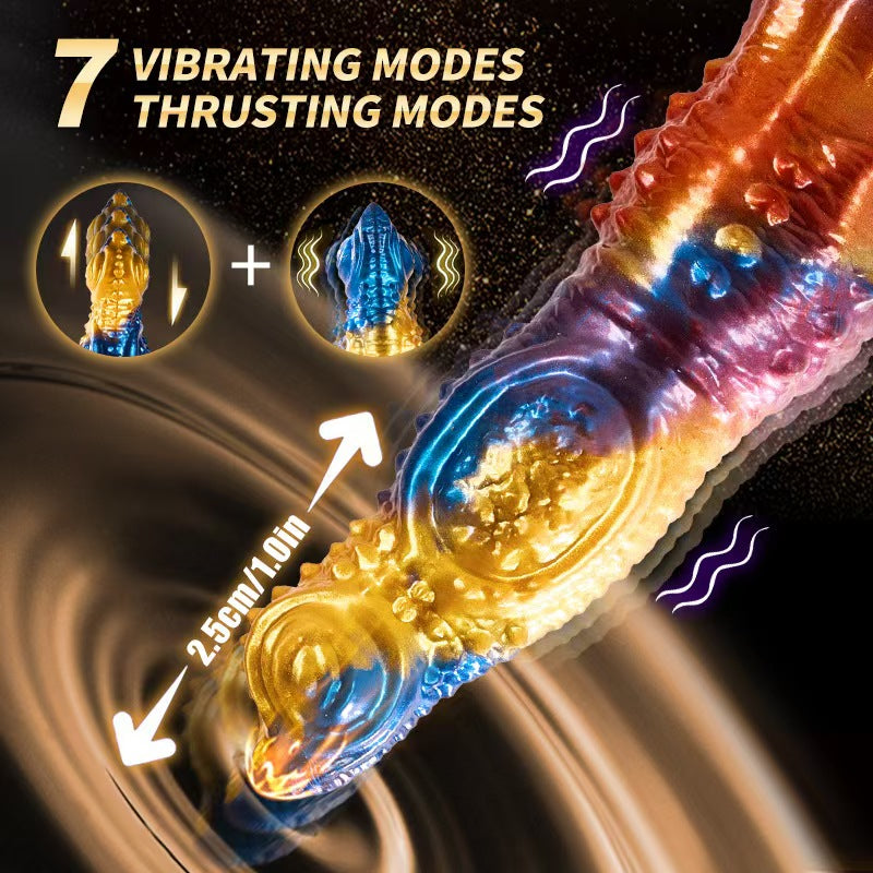 Remote Control Colorful Phoenix Vibrating Dildo