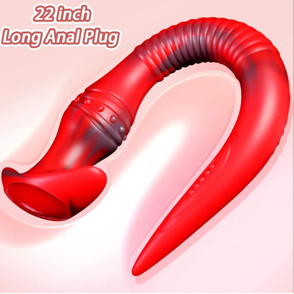 Red Long Tentacle Butt Plug Dildo