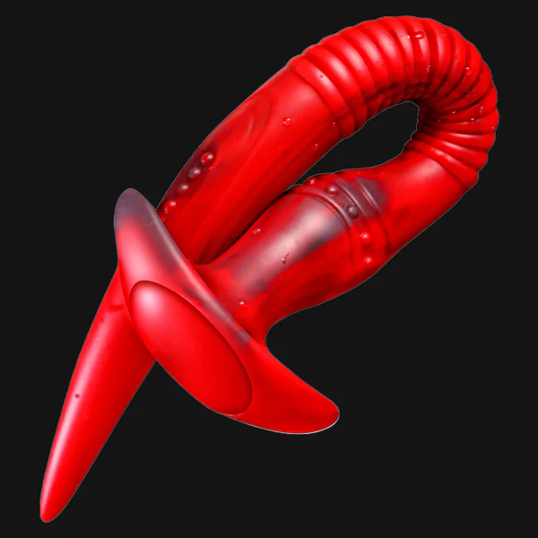 Red Long Tentacle Butt Plug Dildo
