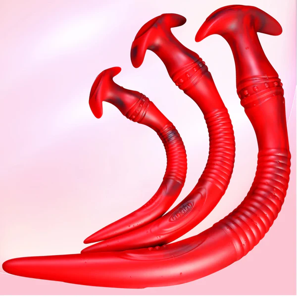 Red Long Tentacle Butt Plug Dildo
