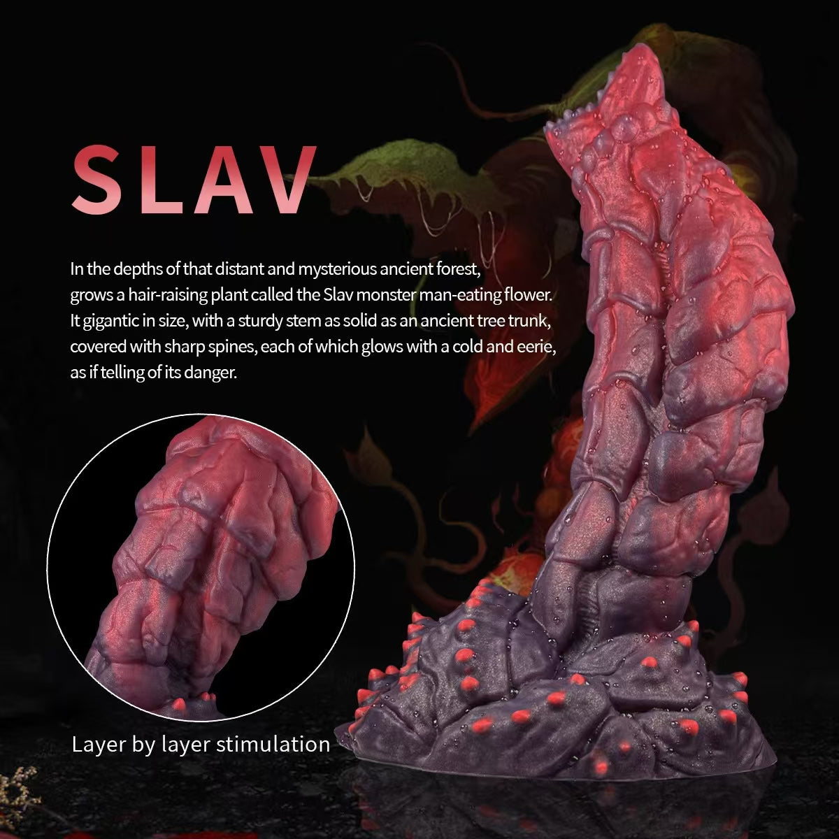 8 Inch Hungry Ancient Slav Piranha Dildo