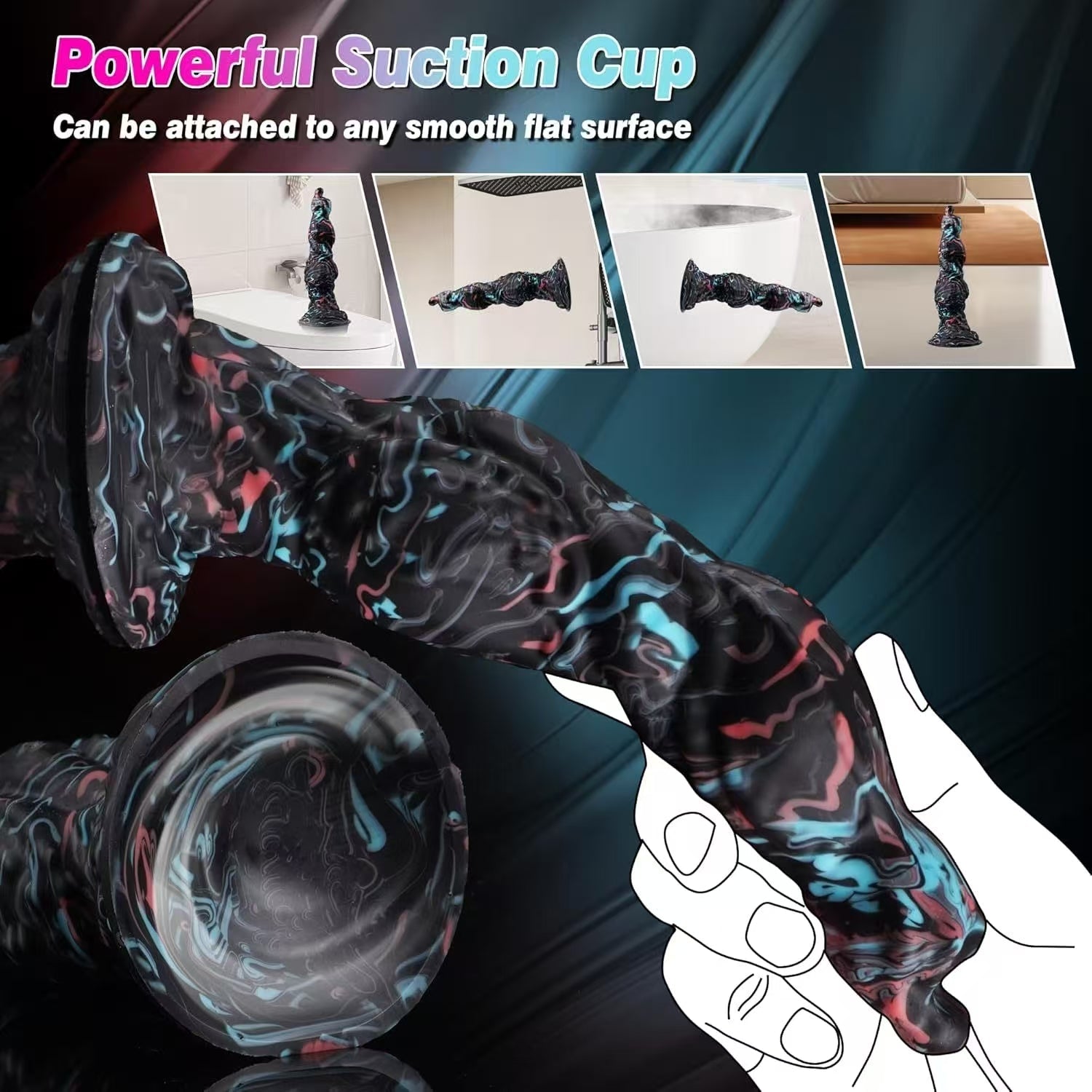 8 Inch Alien Premium Silicone knot Dildo