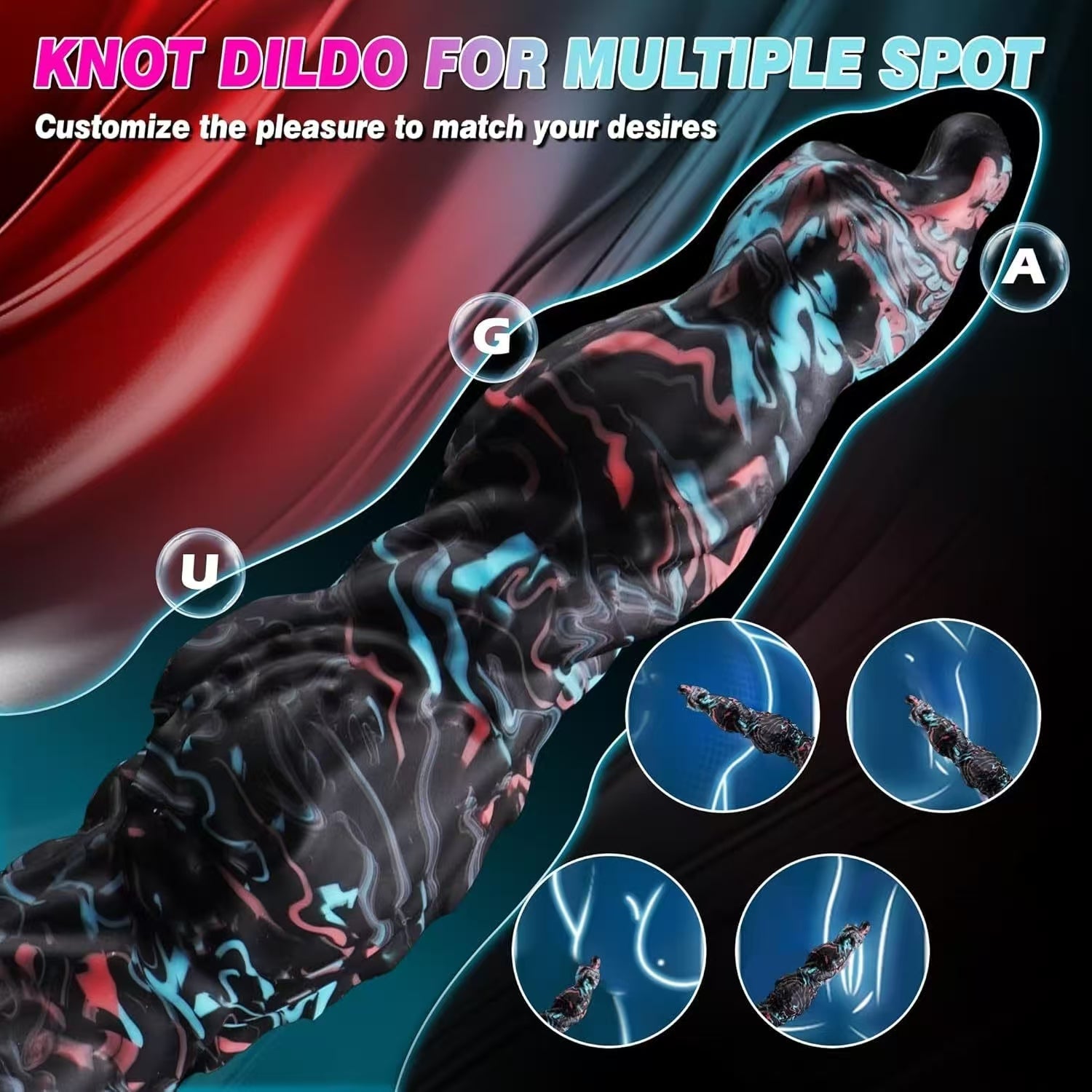 8 Inch Alien Premium Silicone knot Dildo