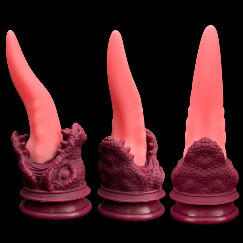 Silicone Alien Dragon Tongue Fantasy Dildo
