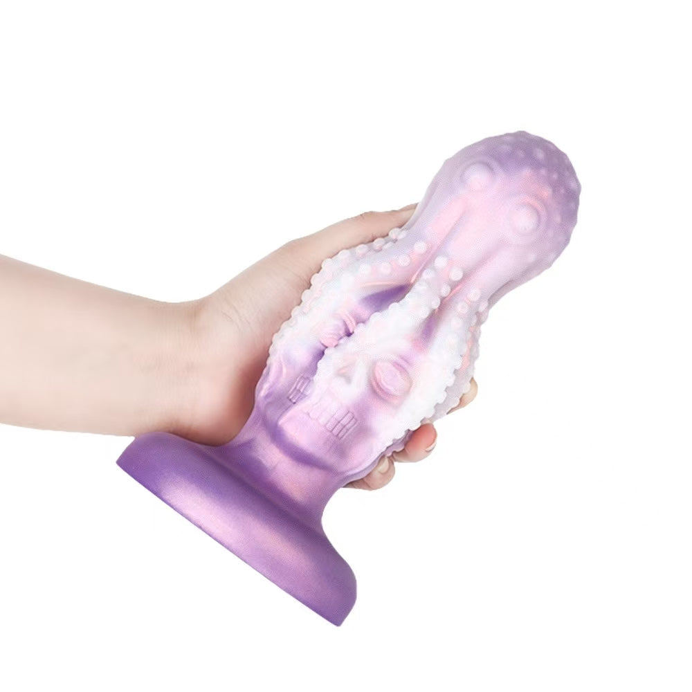 Octopus Skull Silicone Suction Cup Anal Dildo