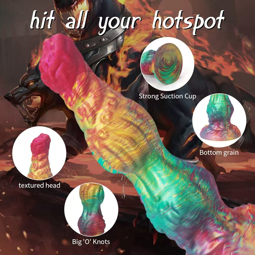 14 Inch Cerberus Big Knot Monster Dildo—Multiple sizes