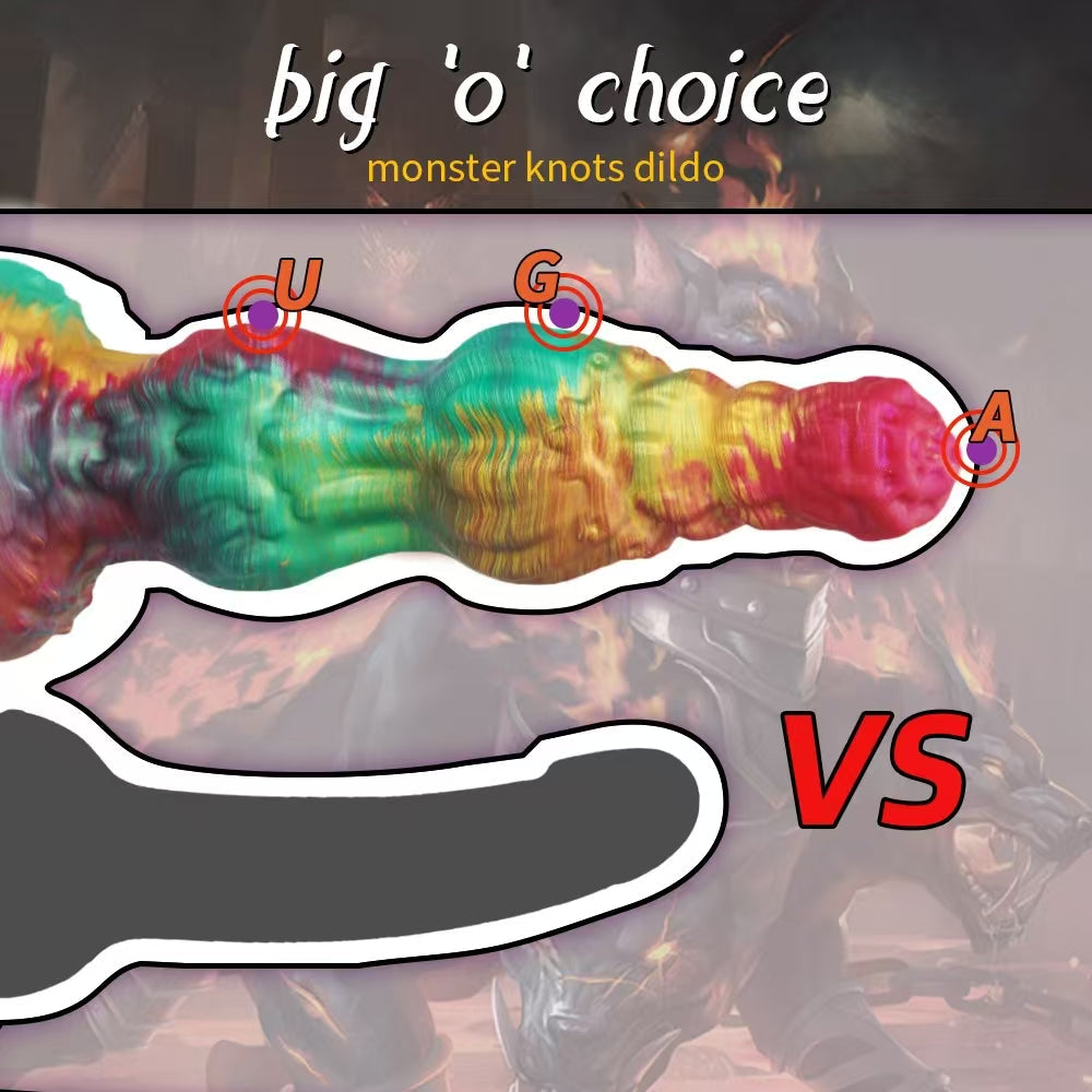 14 Inch Cerberus Big Knot Monster Dildo—Multiple sizes