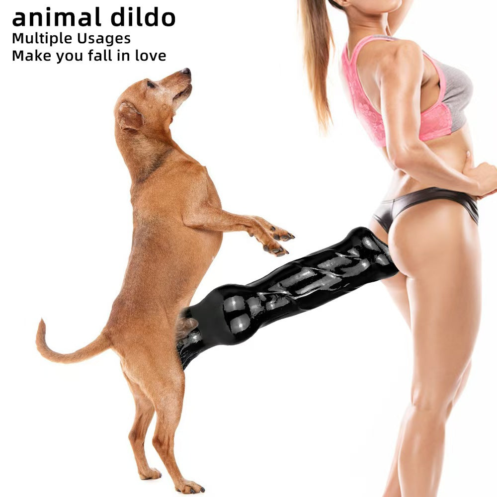 14 Inch Black Giant Knot Dog Dildo