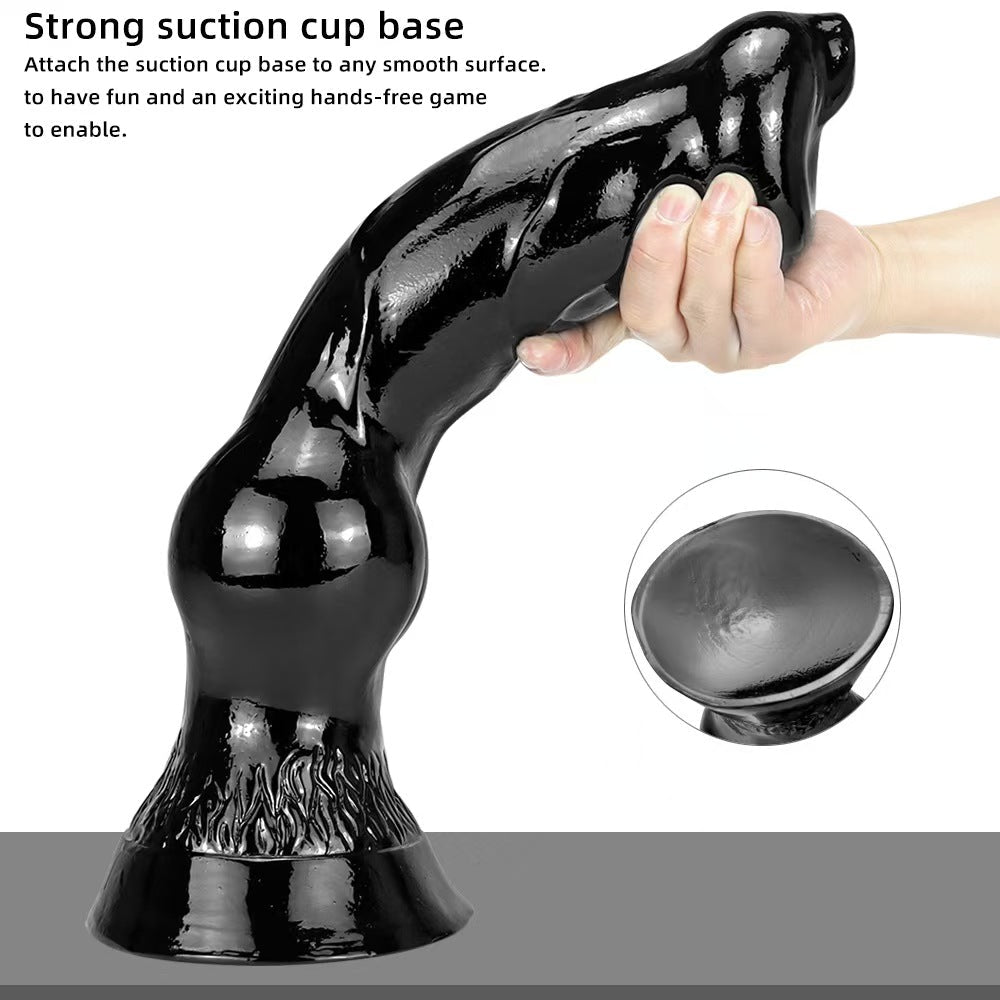 14 Inch Black Giant Knot Dog Dildo