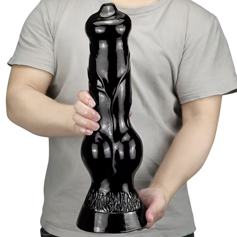 14 Inch Black Giant Knot Dog Dildo