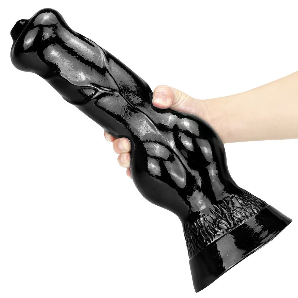 14 Inch Black Giant Knot Dog Dildo
