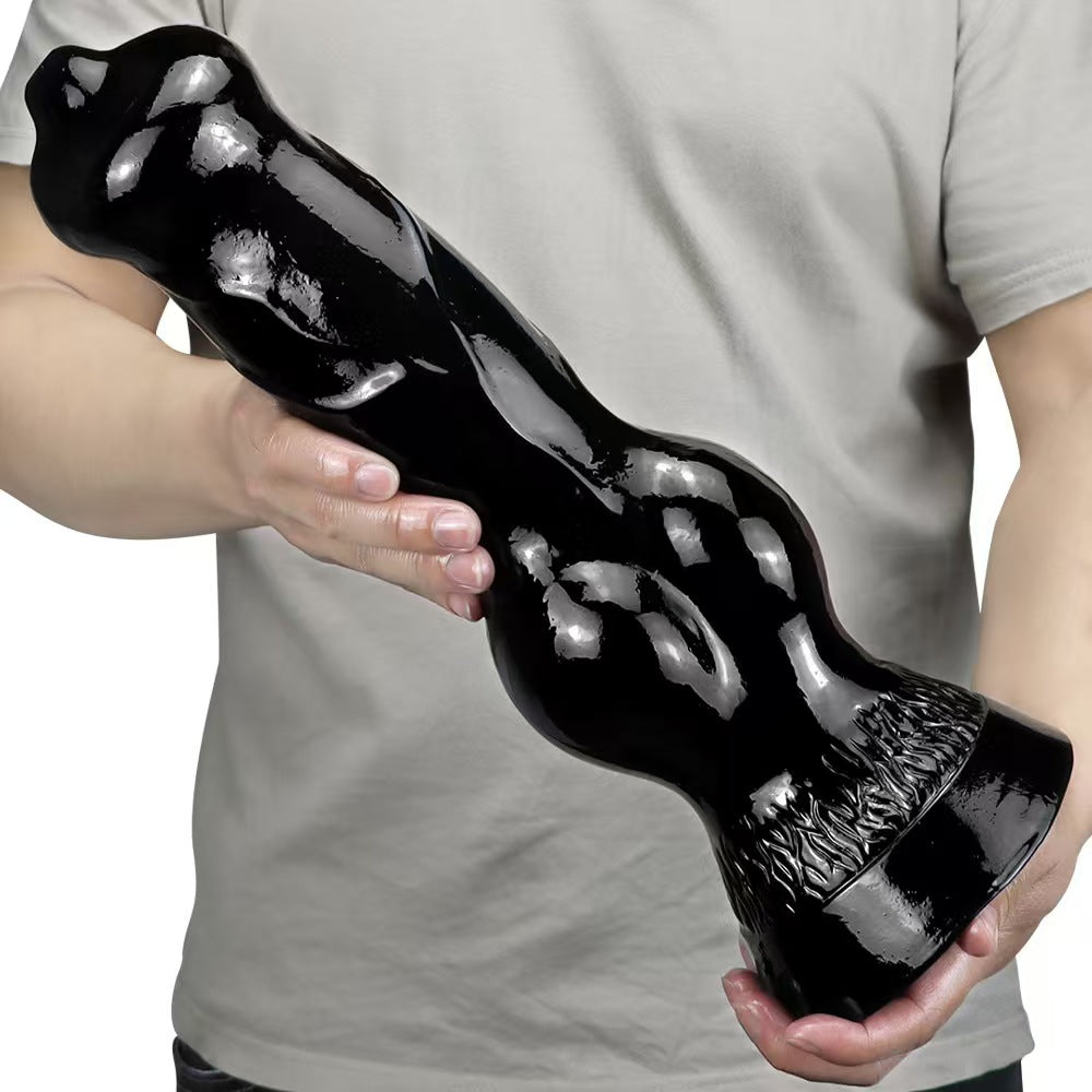 14 Inch Black Giant Knot Dog Dildo