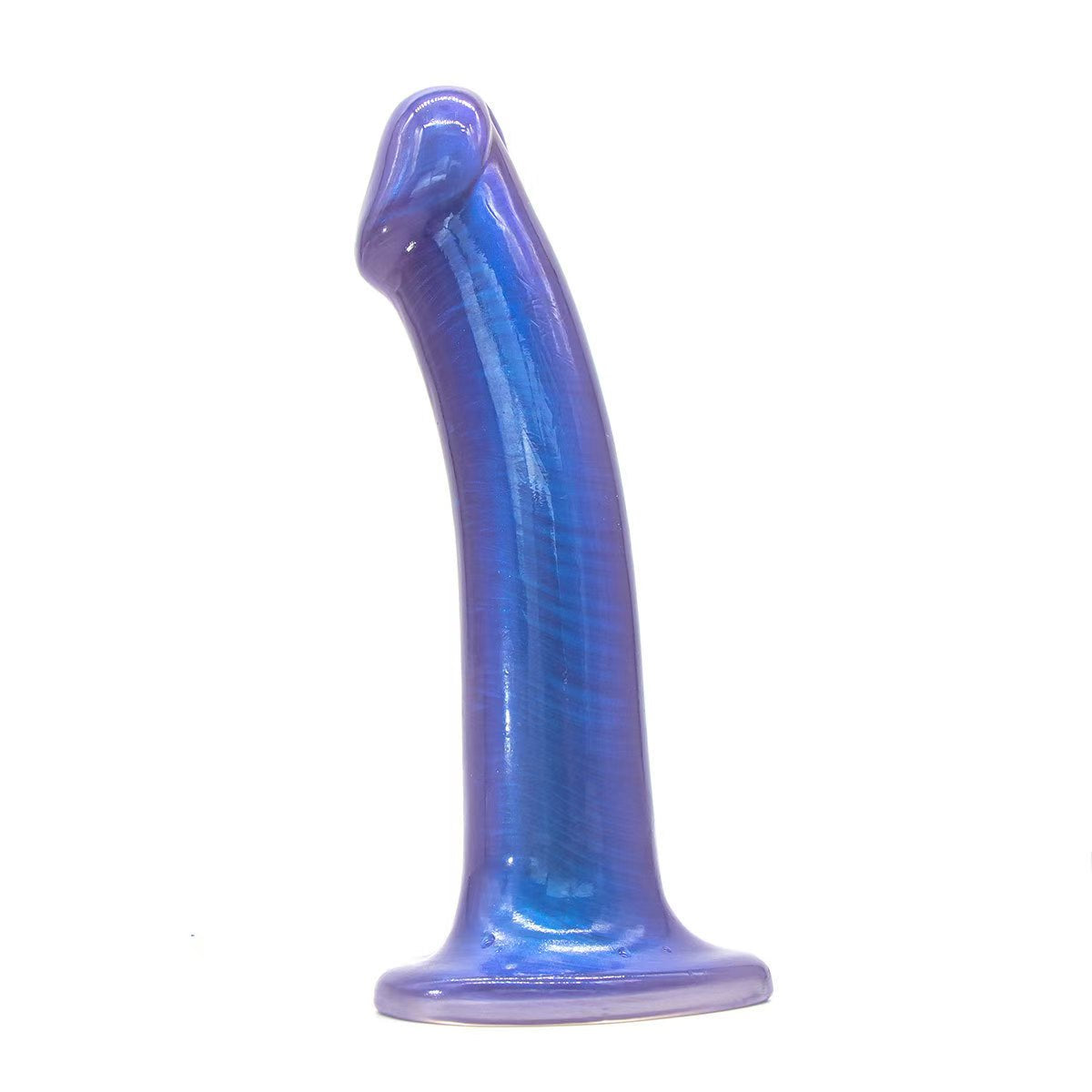 7 Inch Blue Silicone Smooth Pegging Dildo