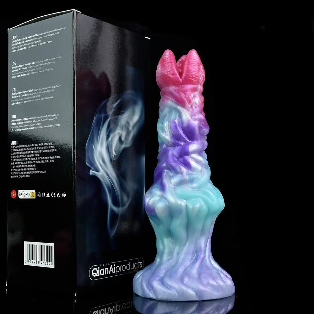 Mixed Color Alien Inflatable Ovipositor Dildo