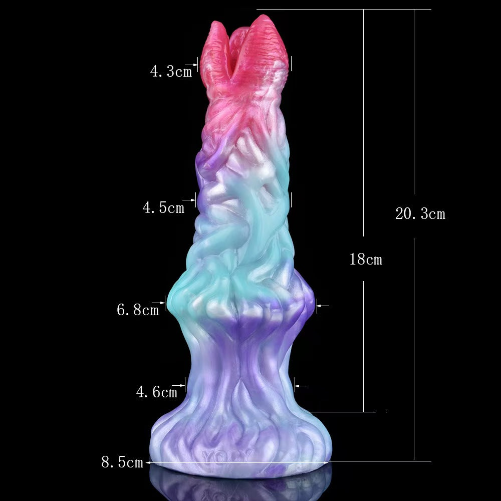 Mixed Color Alien Inflatable Ovipositor Dildo