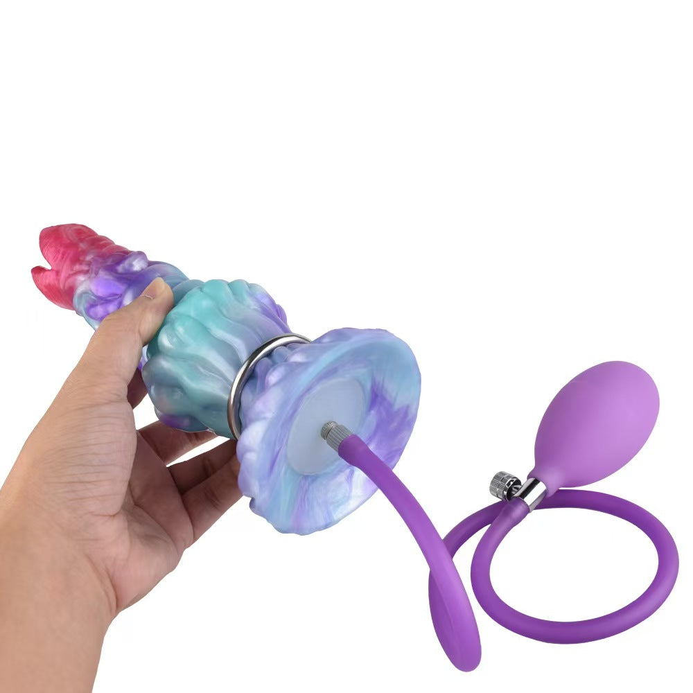 Mixed Color Alien Inflatable Ovipositor Dildo