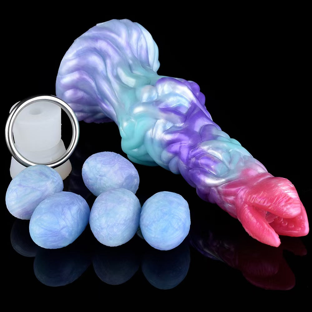 Mixed Color Alien Inflatable Ovipositor Dildo