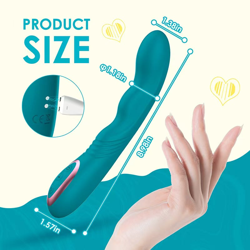 Blue Waterproof Rotating G Spot Vibrator