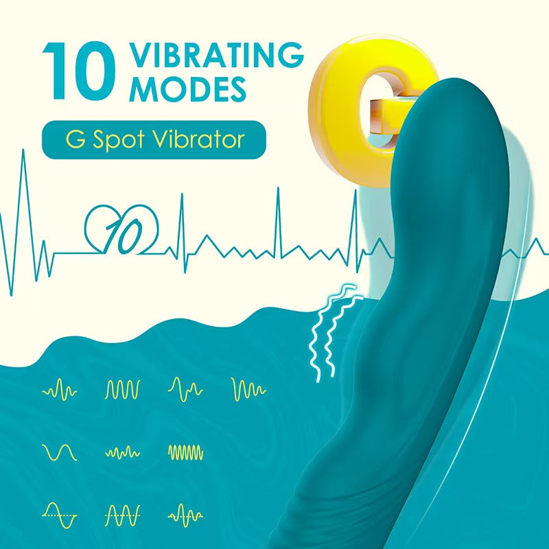 Blue Waterproof Rotating G Spot Vibrator