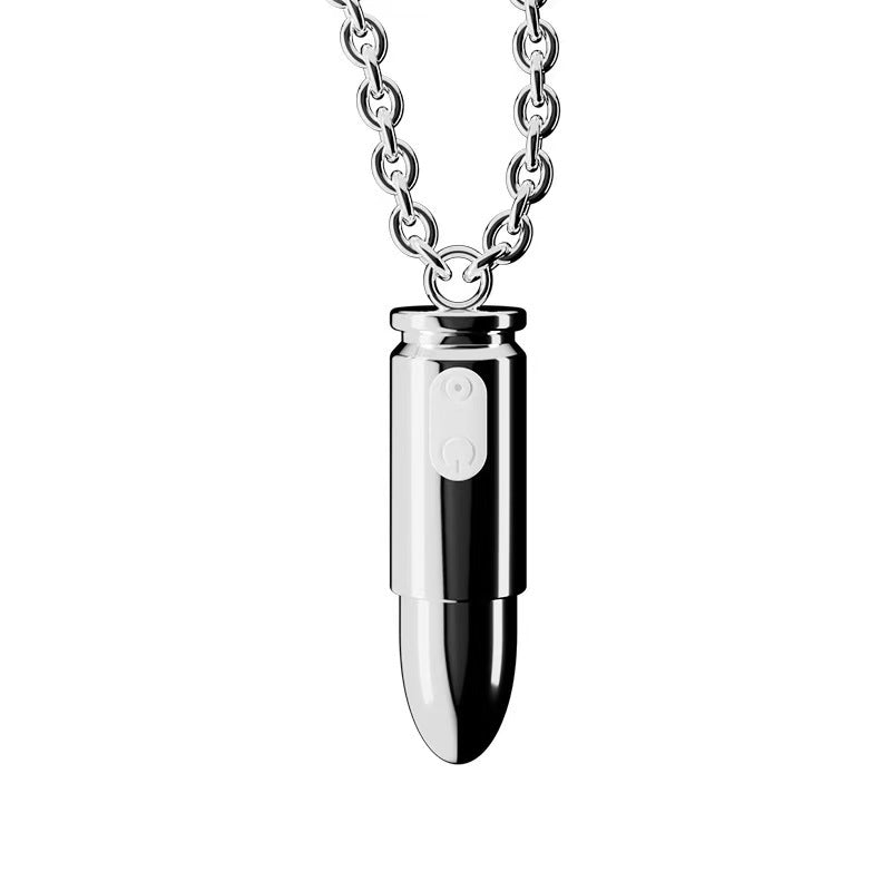 Silver Necklace Hidden Wear Bullet Vibrator