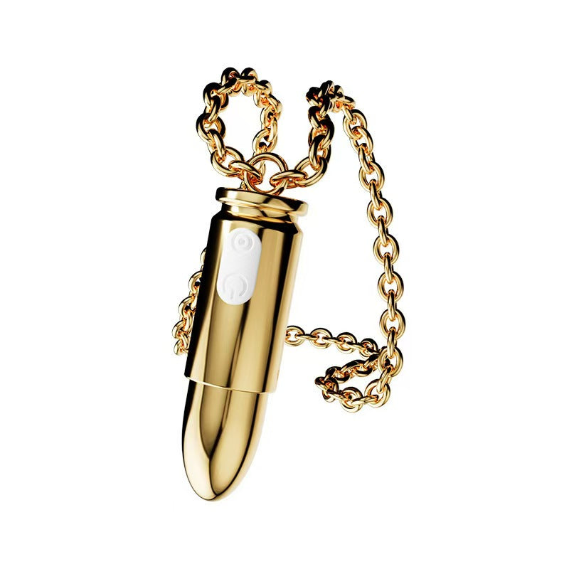 Silver Necklace Hidden Wear Bullet Vibrator