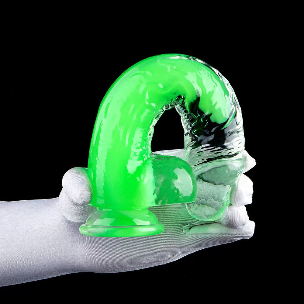 Two Color Jelly Green Sandwich Dildo